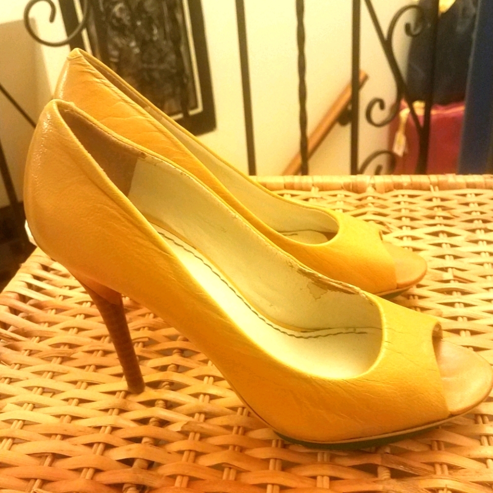 Mustard Nine West Heels